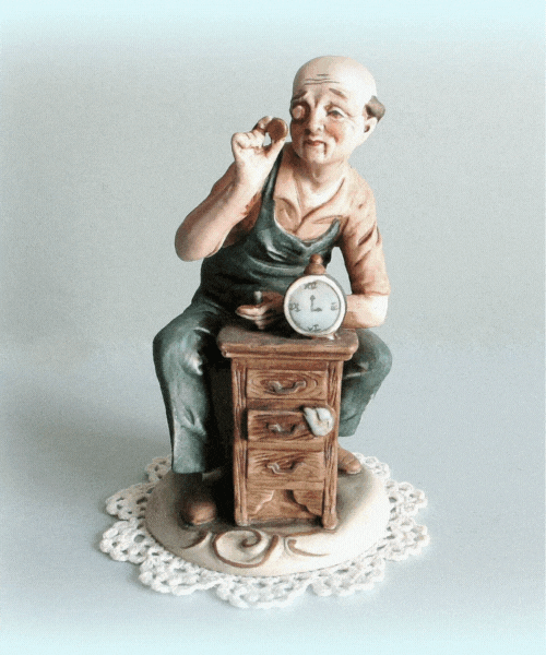 Alter Mann Uhrmacher Figuren
